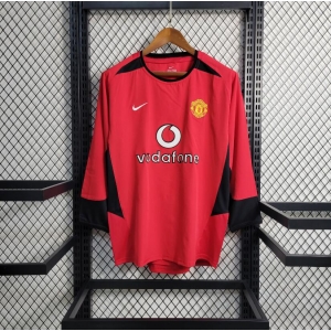 Camiseta Retro Manchester United Primera Equipación 02/04 ML